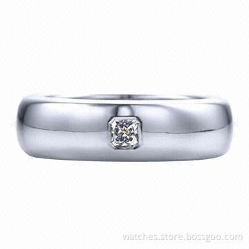 925 Sterling Silver Ring, Cupronickel Silver-plated, Fashionable Jewelry, OEM and ODM are Welcome